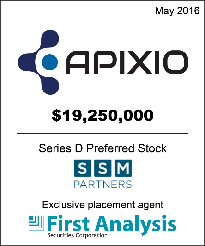 First Analysis Acted as Exclusive Placement Agent in Apixio’s $19.3 Million Series D Financing Led by SSM Partners 8 Apixio2016_detail